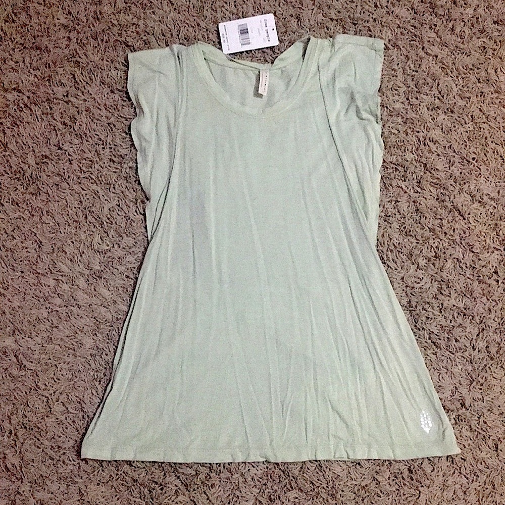 Free People Sea Foam Green Blouse Size Small NWT